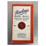 1940 Rawlings baseball record book