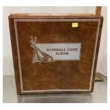 Baseball card album with baseball cards