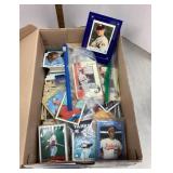 Box of assorted baseball cards