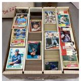 Box of assorted baseball cards