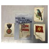 4 antique tobacco silks