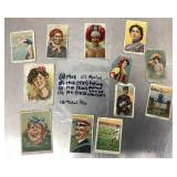 12 antique 1910 trading cards