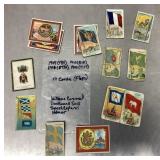 Group of vintage flag cards