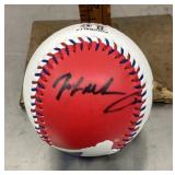 John Mabry signed baseball