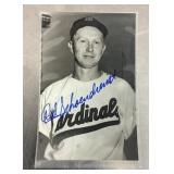 Red Schoendienst signed postcard