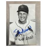 Stan Musial signed postcard