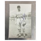 Enos Slaughter signed postcard