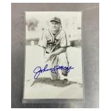 Johnny Mize signed postcard