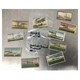 Group of antique transportation trading cards