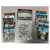 Group of 1971 Topps K.C. Royals baseball cards
