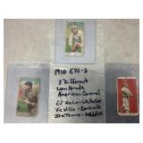 3 antique 1910 baseball cards