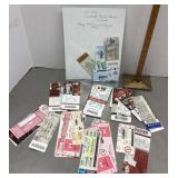 Group of ticket stubs