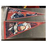 2 STL Cardinals pennants