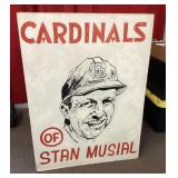 36x48 painted wood Stan Musial art