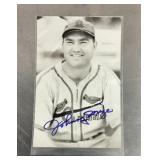 Johnny Mize signed postcard