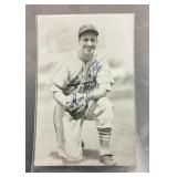 Enos Slaughter signed postcard