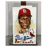 Bob Gibson signed postcard with COA