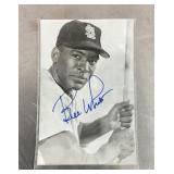 Bill White signed postcard