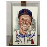 Stan Musial signed postcard