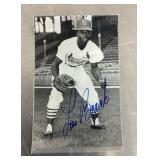 Lou Brock signed postcard