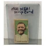 1921 W521 Rube Benton strip card
