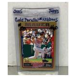 2005 Topps Joe Mauer Gold Parallel baseball card