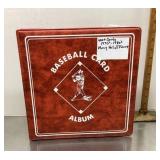 Baseball card album with baseball cards