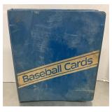 Baseball card album filled with cards