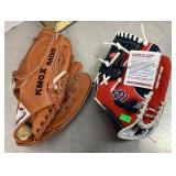 2 St Louis Cardinals youth baseball gloves