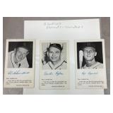 3 St. Louis Cardinals postcards