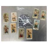 Group of vintage prize fighter cards