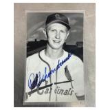 Red Schoendienst signed postcard