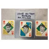 3 1951 Topps Red Back baseball cards