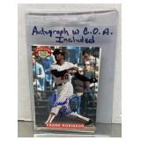 Frank Robinson autographed baseball card