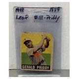 1948 Leaf Gerald Priddy baseball card
