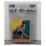 1949 Leaf Sid Hudson baseball card