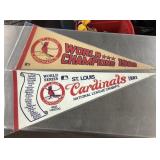 2 1982 St. Louis Cardinals pennants