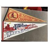 1982 and 1985 St. Louis Cardinals pennants