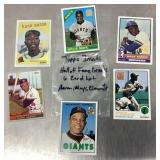 6 Hall of Fame baseball cards