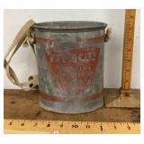 Galvanized Falls City minnow bucket with strap