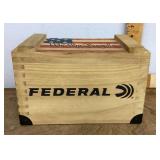 Federal "We the People" lidded wooden ammo crate