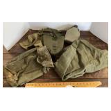 Military packs, bags, and canteen