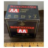 Winchester AA target load 20 gauge --no shipping