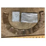 Metal mesh collar and zippered cases