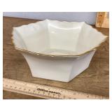 Lenox gold rimmed hexagon dish
