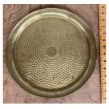 Hammered brass tray