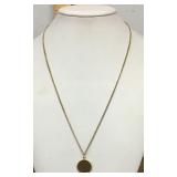 Necklace with 1903 Indian head cent pendant