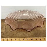 Pink Depression glass bowl