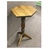 Homemade hexagon pedestal table