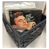 Crate of LPs